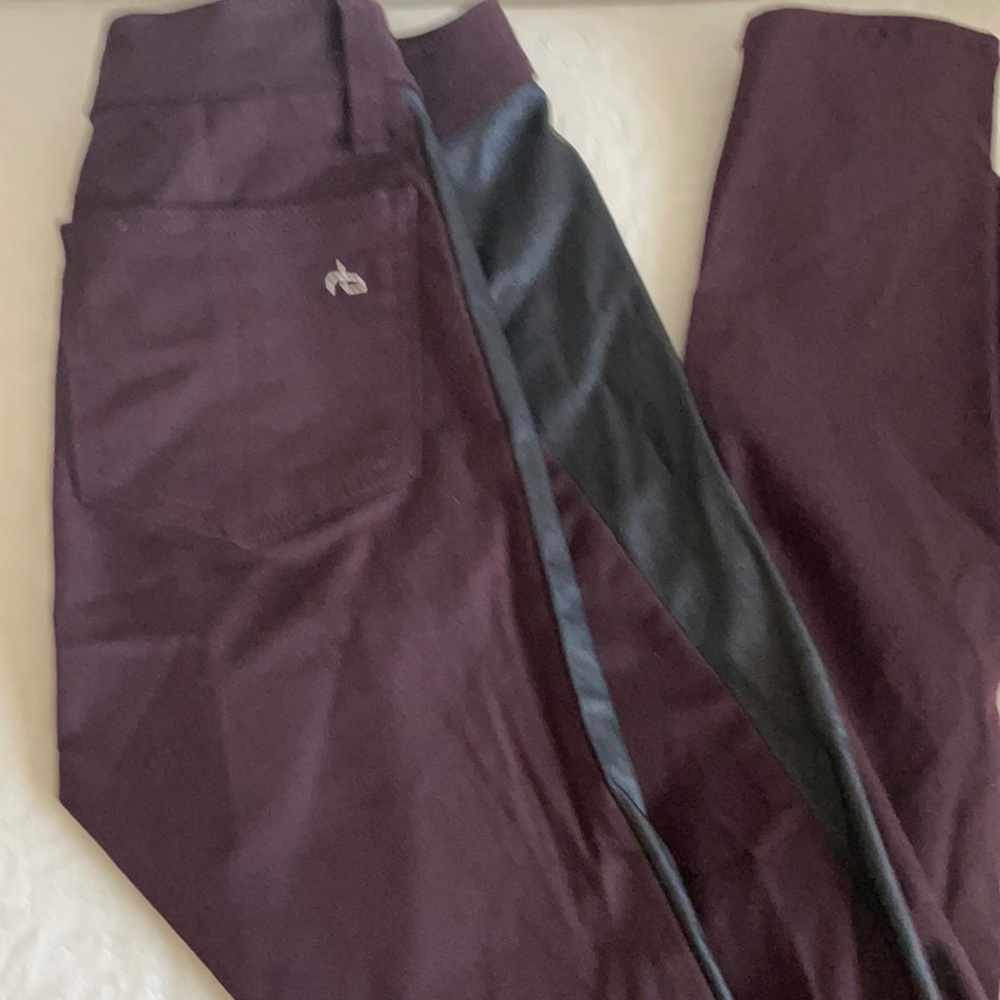 Rag & Bone Burgundy Pants with Leather - Picture 2 of 7